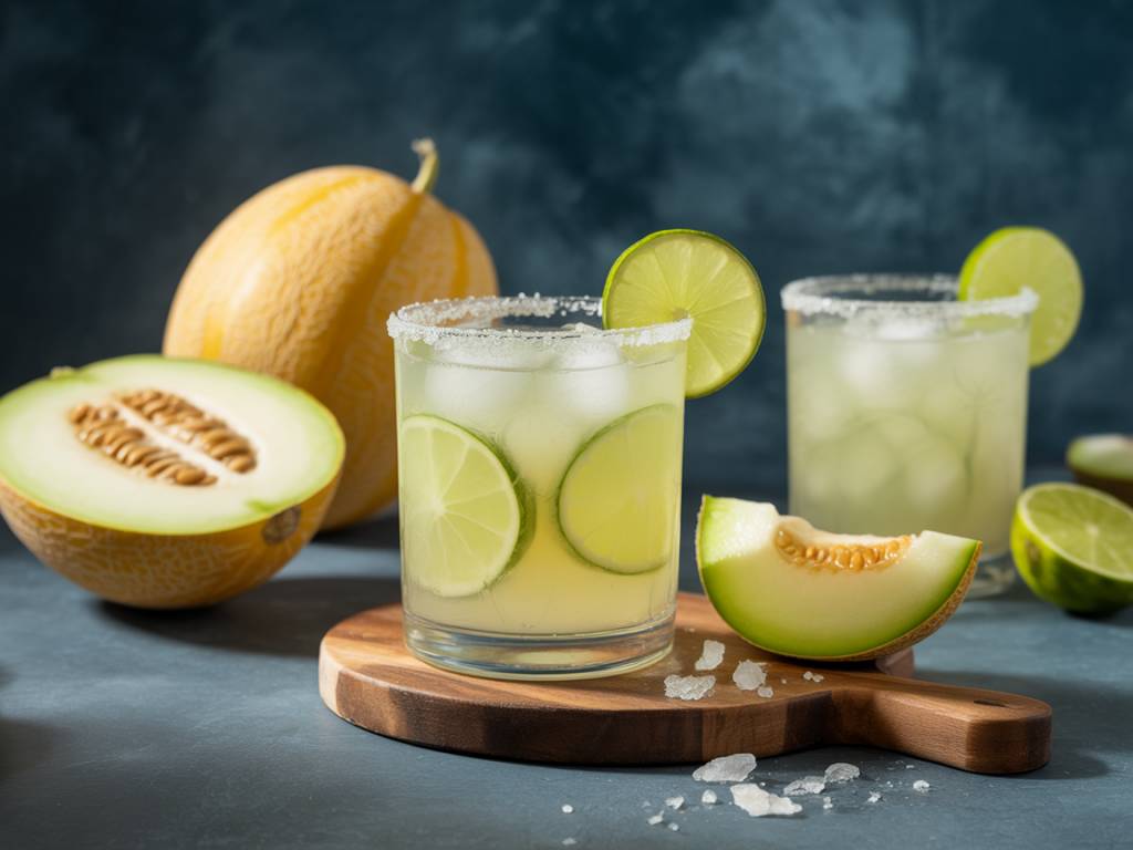 Honeydew melon margarita for a refreshing summer sip