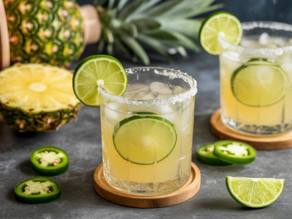 Pineapple jalapeño margarita on the rocks recipe guide