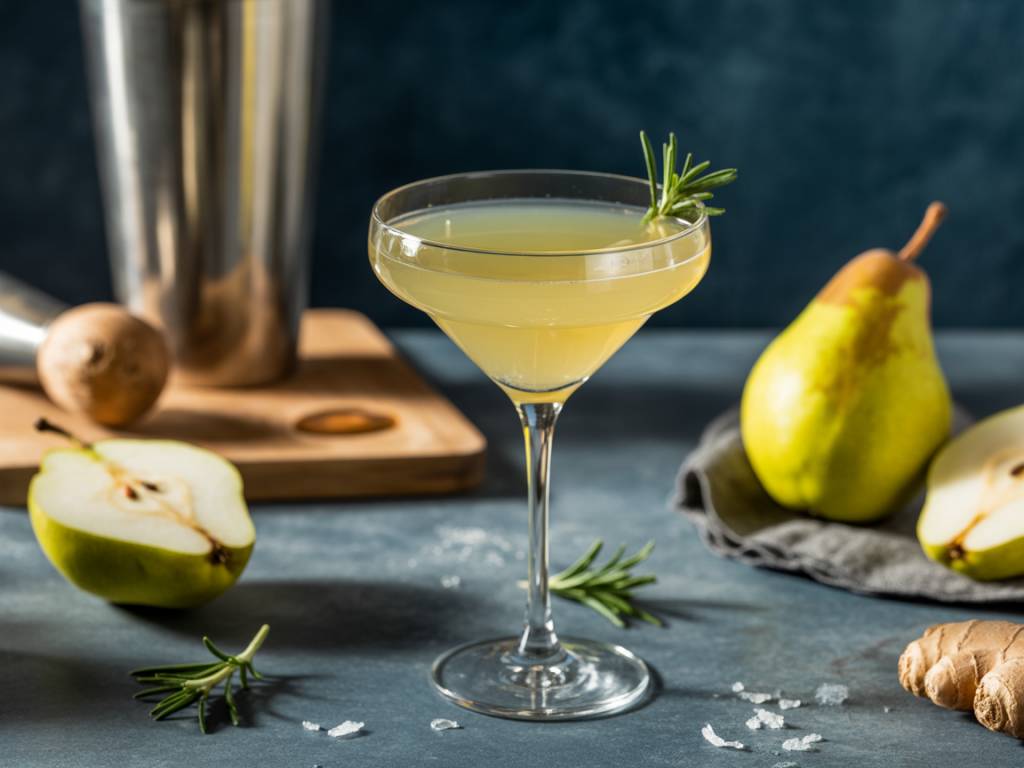 Crafting the perfect pear ginger martini at home