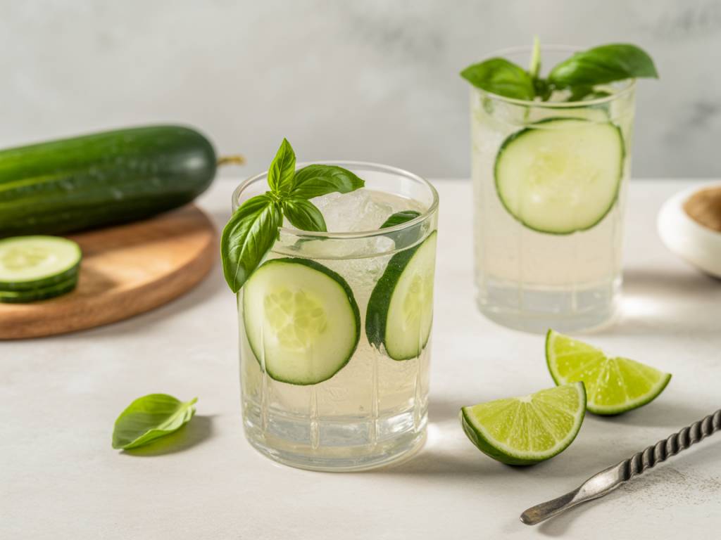 Cucumber basil gimlet and how to balance fresh flavors