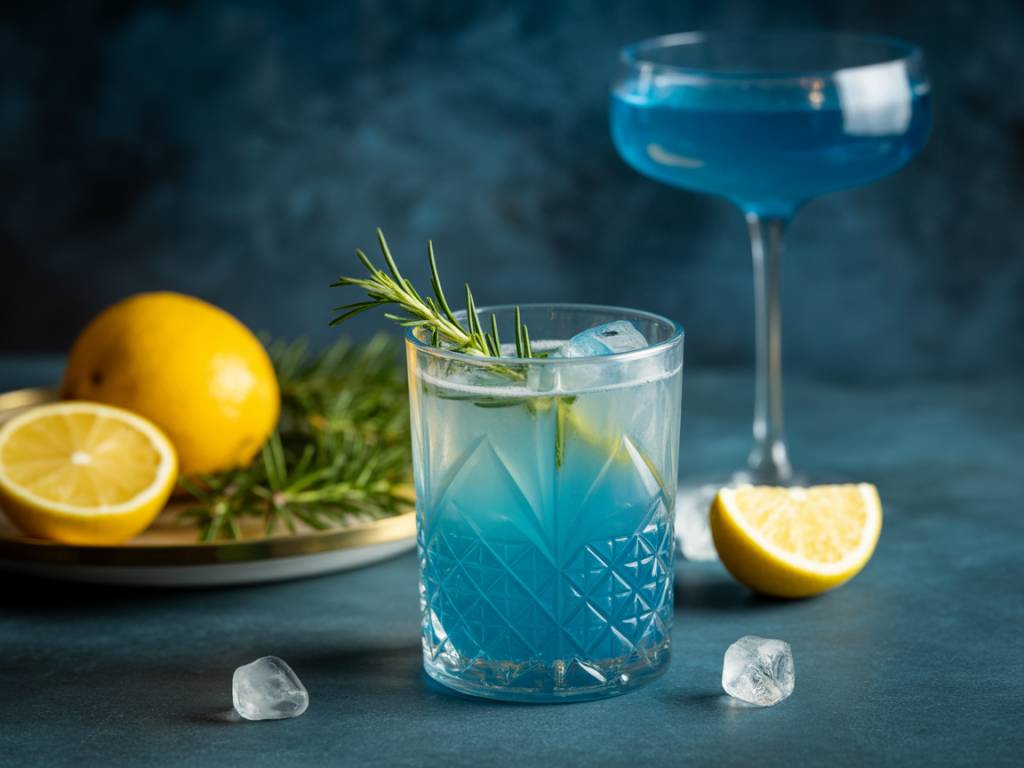 How to make a blue winter cocktail with seasonal ingredients